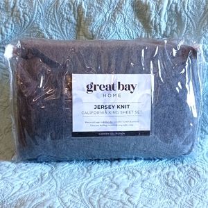 Great Bay Home California King Jersey Sheet Set